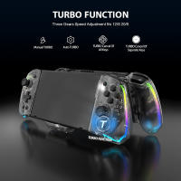 YS43 YS44 YS45 para Nintendo Switch, Gamepad todo en uno RGB, controlador de mano transparente colorido con TURBO de 6 ejes - details 3