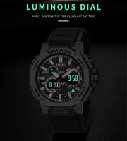 Reloj de Pulsera Deportivo de Lujo SMAEL Original para Hombres con Movimiento de Cuarzo Digital+Pulsera de Hierro Forma Redonda Estilo de Moda - details 2