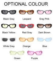 Gafas de sol cuadradas negras para mujer, gafas de sol rectangulares pequeñas, espejo transparente graduado para mujer - details 3