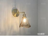 IWHD-Lámpara de pared de latón de estilo nórdico, luz creativa para espejo de baño, lectura de cabecera, candelabro de pared LED de cristal de cobre pequeño - details 25