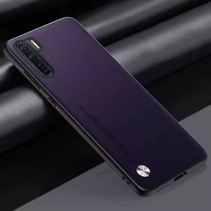 OPPO A91 Reno 3 4G 5G Funda de Lujo de Cuero PU Cubierta Trasera Mate A Prueba de Golpes - 1