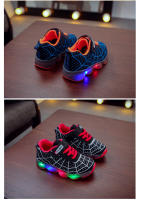 Zapatos deportivos con luces LED para niños, Zapatillas de malla para correr, zapatillas de Velcro antideslizantes luminosas - details 8