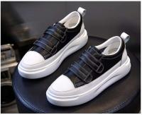 Nuevos zapatos de mujer de fondo plano informales de cuero de suela gruesa - details 1