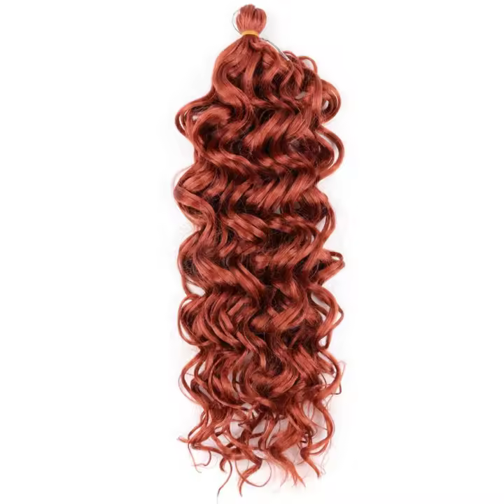 DIY pelo sintético Hawaii Afro Curl Natural rizado ola de mar trenza esponjosa Ombre trenzas de ganchillo extensiones de cabello trenzado - 1