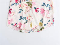 OUWU- Bazaleas Store Camisas y blusas elegantes Traf Camisa linda con estampado floral para mujer Blusa oficial con botones de satén - details 8