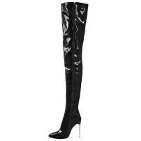 2025 Botas de mujer por encima de la rodilla Tacón de metal grande Moda 12 cm Altura del tacón - details 2