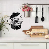 Let's Cooking Together-pegatina de pared para decoración del hogar, calcomanías autoadhesivas para fondo de cocina y restaurante, Mural - details 1