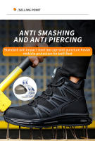Zapatos de trabajo con puntera de acero antigolpes y antiperforaciones para hombre Calzado deportivo ligero, cómodo y transpirable - details 3