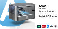 Proyector AUN A002 4K 5500 lúmenes WIFI inalámbrico Control remoto Teatro en casa inteligente Android 9.0 Material de plástico Ideal para películas en casa - details 0