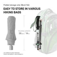 ETROL-Bastón de Carbono Pro Trek, Cierre Rápido, Ligero y Plegable, Estabilidad Óptima para senderismo y mochila - details 2