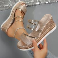 zapatos de zapatilla de tacón de cuña de verano para mujer - details 4