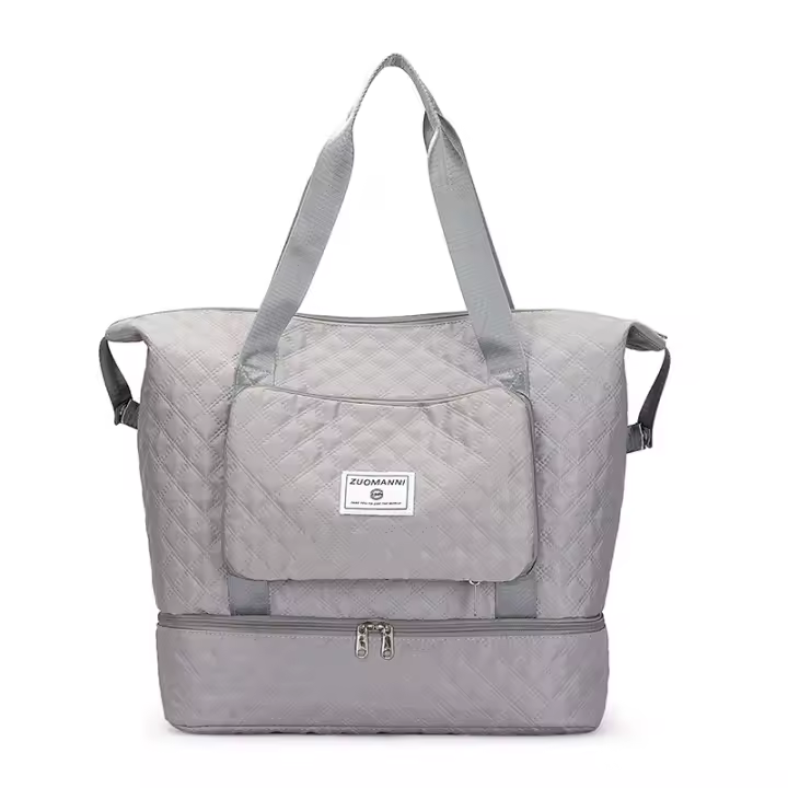 Bolsa deportiva para fitness Separación en seco y húmedo para mujer Ligero de gran capacidad Portátil Bolsa de viaje de corto recorrido Bolsa de equipaje independiente para jaula de zapatos - 1