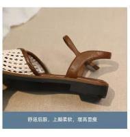 Sandalias Romanas de Verano Zapatos Planos para Mujeres 2025 con Cabeza de Estilo Retro y Pequeña Talla - details 6