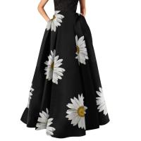 Falda Bohemia Floral aline para mujer, maxifalda larga con bolsillo para playa, vestido de fiesta de cintura alta, swing grande, Verano - details 3