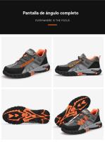 Zapatos de Seguridad Hombre Antiolor 2024 |   Punta de Acero Antipinzamiento · Suela Antiperforación · Aislante 10KV · Transpirable para Verano (Talles 38-46) - details 11