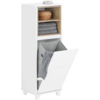 Armario de Baño de Piso con 2 Estantes Abiertos Mueble de Almacenamiento de Ropa Sucia de 35 x 30 x 105cm - details 0