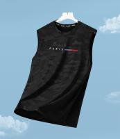 Verano de los hombres 2025 nuevo secado rápido T hielo fresco tejido deportes manga corta cuello redondo correr fitness T. - details 14