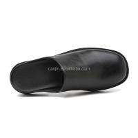 Nuevo 2025 plataforma oficialmente de cuero para hombres mula diseño de lujo italiano espejo de cabeza redonda tacones altos zapatos casuales grandes 46 - details 5