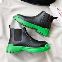 Nuevo Chaussure Femme 2025 antideslizante marca Color mezcla negro hombres blanco cuero verde Oxford botas cortas - details 7