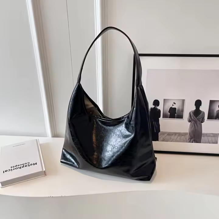 Bolso de mano Rojo de gran capacidad, de estilo Vintage de PU Bolso de hombre, Monedero novia elegant, 1 Unidad - 1