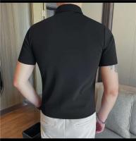 Polo de manga corta bordado de malla transpirable de verano para hombre, camiseta informal de negocios con solapa y media cremallera, - details 19