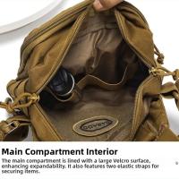 Riñonera de gran capacidad para exteriores, bolso de pecho multifuncional impermeable para escalada, bolsillo de malla, bolsa colgante de cintura de viaje duradera - details 4