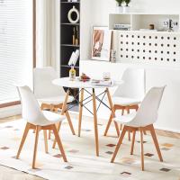 Comedor Redondo, Mesa Torre Moderna y Patas de Madera de Hay, 80 * 75 cm - details 1