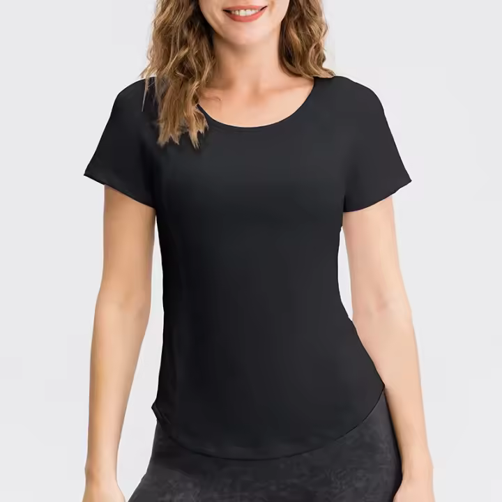 Tops de Yoga para Mujer Camiseta Deportiva Transpirable para Entrenamiento Físico, Correr, Yoga - 1