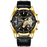Hombre calendario a prueba de agua brillante reloj no mecánico con esfera grande - details 12