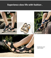Sandalias de playa y exterior para hombre, zapatos informales de verano, cómodos, planos, a la moda - details 2