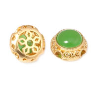5 uds. De cuentas redondas de latón de Color dorado mate, estilo Vintage, pulseras de cuentas nepalesas, cuentas espaciadoras, suministros para fabricación de joyas, accesorios Diy - details 43
