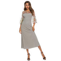 NOVEDAD DE VERANO 2025, vestido grande bordado de encaje para mujer, falda larga, superventas - details 0