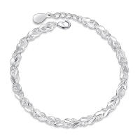 Pulsera 925 plata cuentas para mujer, brazalete bola suerte ajustable, hueco lujo, regalo boda - details 5