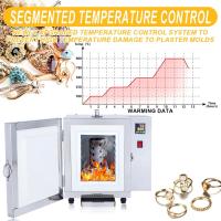 900 ℃   Horno de fundición de joyería, horno de desgaste, 1500W, calefacción de 4 zonas, Control PID Digital para molde de yeso de cera, Metal, 15x15x20cm - details 1