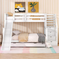 Cama de Almacenamiento Multifuncional Blanca 90 x 200 sobre 140 x 200 Con Cajones - details 2