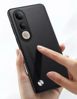 Funda de lujo de cuero PU para Vivo V50 Lite Cubierta trasera de silicona mate, protección total contra golpes - details 3