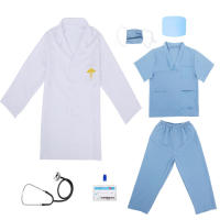 Bata quirúrgica para niños, experimento científico, bata blanca médica, disfraz de enfermera para juego de rol de pequeño médico - details 10