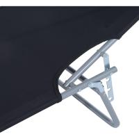Tumbona Plegable Tumbona de Jardín Exterior Reclinable con Toldo Desmontable con Ángulo Regulable Respaldo Ajustable en 4 Niveles para Terraza Piscina Patio 187x58x36 cm Marrón - details 35