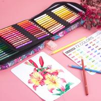 Lápices de aceite de 72 colores en caja de viaje con cremallera para dibujo rudimentario ideal para principiantes y niños - details 11