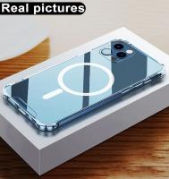 Funda Magsafe de carga inalámbrica magnética de lujo para iPhone 16 15 14 13 12 11 Pro Max Plus cubierta de parachoques transparente a prueba de golpes ﻿ - details 14