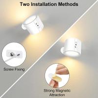 Lámpara de pared Led temporizable en 12 colores, control remoto táctil, recarga USB, luz nocturna portátil inalámbrica giratoria, lámpara de lectura para mesita de noche y dormitorio - details 9