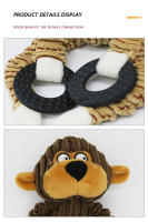 Muñeco Interactivo de Mascota de Dibujos Animados Sonidos Rápidos de Cachorro Corduroy Peluche de Mono Goma de Tres Colores Juguete de Res Oso - details 6