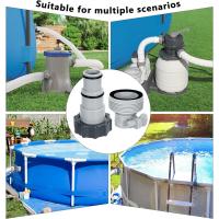 Kit de adaptador de manguera para piscina, 2 tipos de conector de manguera para bomba de piscina para mangueras de 1,5 y 1,25 pulgadas para piezas de repuesto de piscinas sobre el suelo - details 4