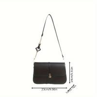 Bolso Baguette Urban con Correa de Cadena Dorada Monedero Cruzado y de Hombro para Mujeres - details 3