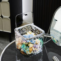 Cubo de Basura de Mesa de Alta Gama con Patrón de Hielo Almacenamiento Creativo Mini para Sala de Estar - details 1
