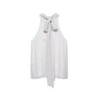 OUWU- Tops casuales chic para mujer con lunares, chaleco sin mangas, nueva moda 2025, tops sueltos para vacaciones de verano - details 1