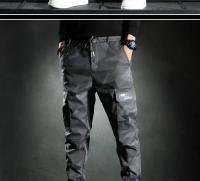Camouflage Men Spring and Autumn Thin New Slim-fit Korean Version Elastic Waist Fashion Trend Bunched Feet Cargo Pants - details 15