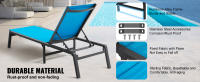 SucceBuy Chaise Lounge de aluminio para exteriores: su lugar de relajación ideal, perfecto para patio, playa o piscina. - details 1