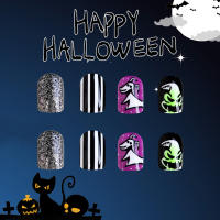 Uñas postizas de larga duración, Uñas postizas ultraflexibles, brillantes, prensas cortas para Halloween, uso diario y fiestas - details 5