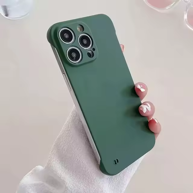 Funda de teléfono dura ultrafina sin bordes para iPhone 15 Plus 14 Plus 13 12 11 Pro Max, carcasa trasera mate a prueba de golpes sin marco - 1